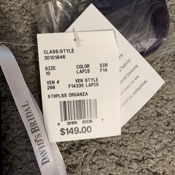 Strapless Deep Purple Dress (Wedding) - Picture 2 of 5